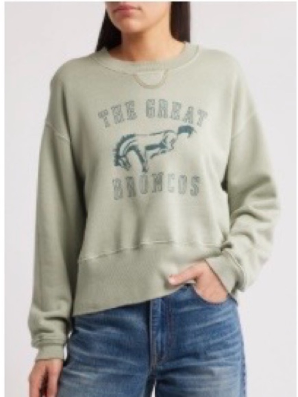The Great. The League The Great Broncos Sweatshirt SZ 3/ Large - Picture 2 of 6